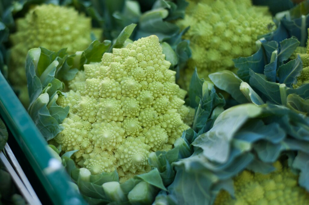 gros plan sur un chou romanesco